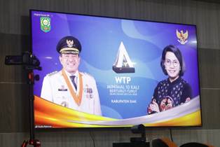 Pertahankan Opini WTP 10 Kali Berturut-turut, Pemkab Siak Raih Penghargaan Menkeu